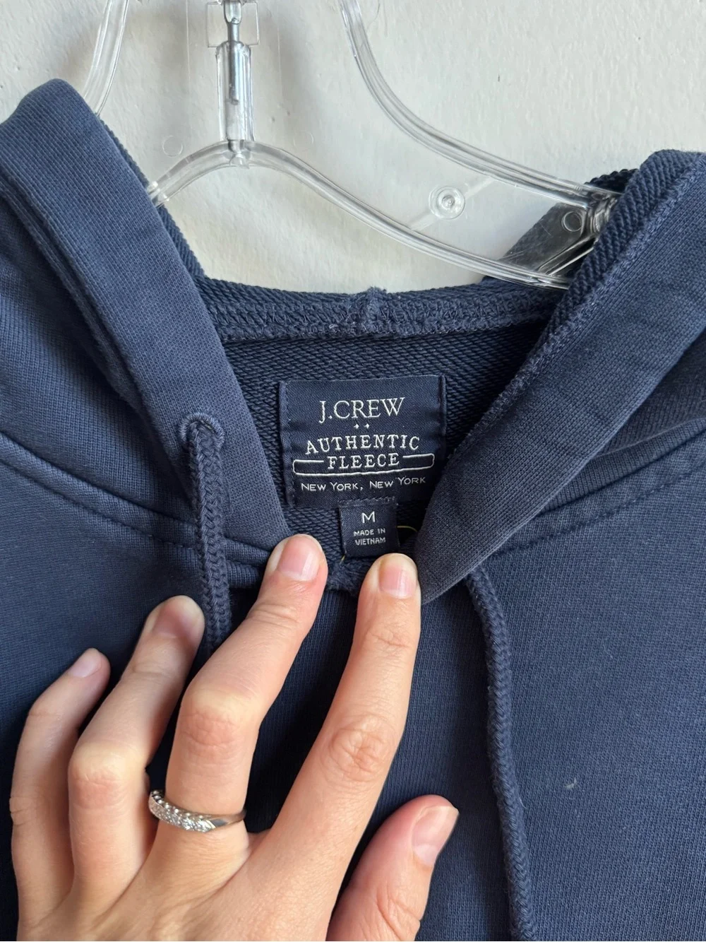 J. Crew Men’s Navy Blue Pullover Hoodie